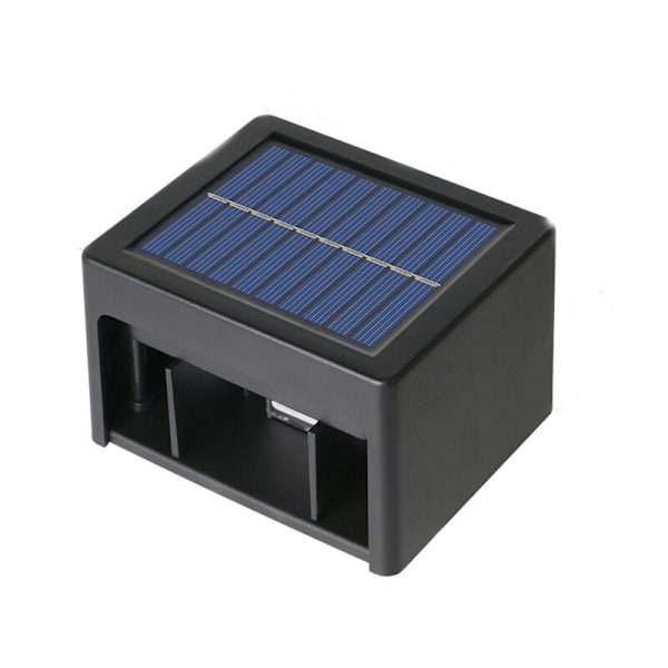 2 Pak Solar Væglamper, LED Solcellelampe til Udendørs Have, Udendørs LED Væglampe IP65 Vandtæt Solcelle Dørlampe