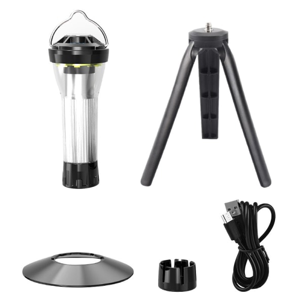 IC 1,5W Bärbar Utomhus LED Campinglampa Type-C USB Uppladdningsbar Multifunktionell Tältlampa med Magnetkrok