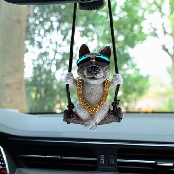 IC Resin e Hund Anime Biltilbehør Svingende Vedhæng Auto Bakspejl Mi B