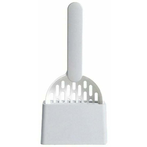 Kattesandspade med holder for kattedo, grå