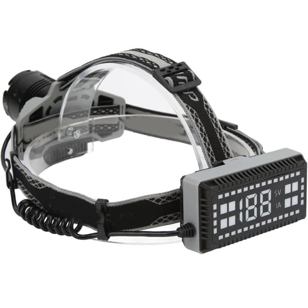 XHP70 Hodelykt, USB-ladehodelykt, Robust hodelykt med hodebånd, Digitalt display, Zoom, DUBUNS