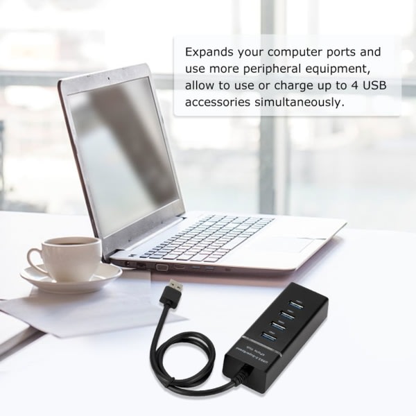 IC High Speed 4 Port USB 3.0 Multi HUB Splitter Extension