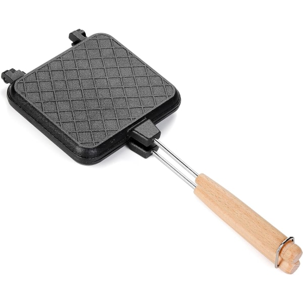 IC Smörgåsmaskin, Non-stick Grillad Pan med handtag, Spishäll Camping Brödrost Aluminium Flip Pan