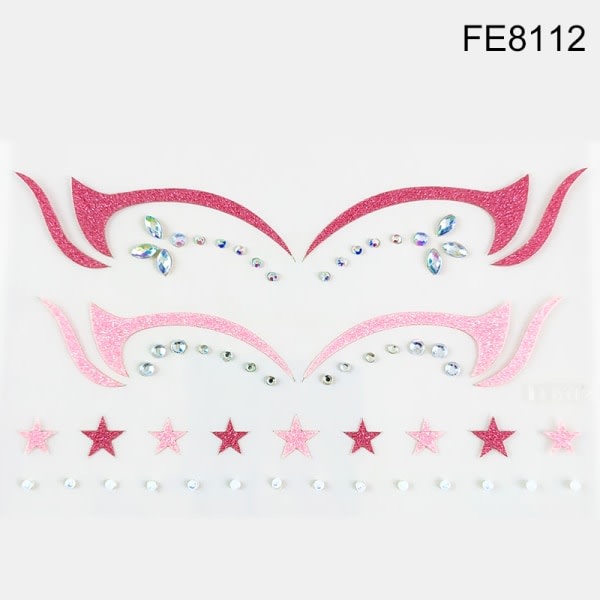 IC Crystal Butterfly Eyeliner Face Laces Meikkitarra festiv FE8112