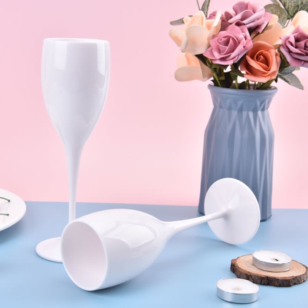 1 st Champagneflöjt i Akryl, Vit, Transparent, Onesize