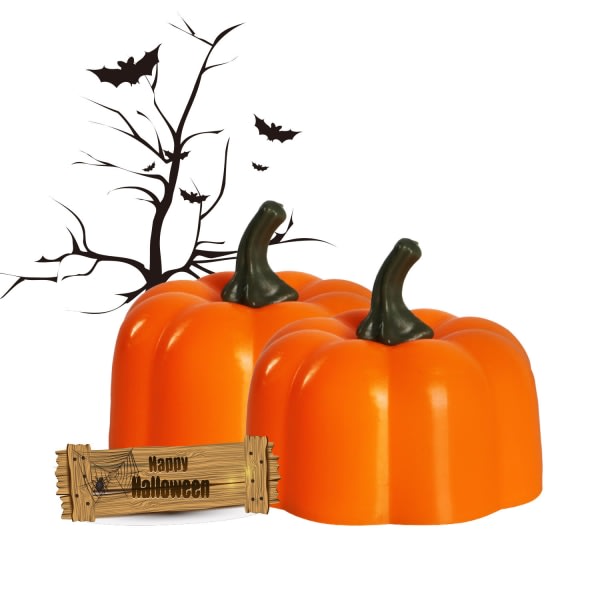 IC 12 kpl Halloween-koristetarvikkeet tunnelman luomiseen LED-elektroniset valot simuloivat itsevalaisevia kurpitsavaloja