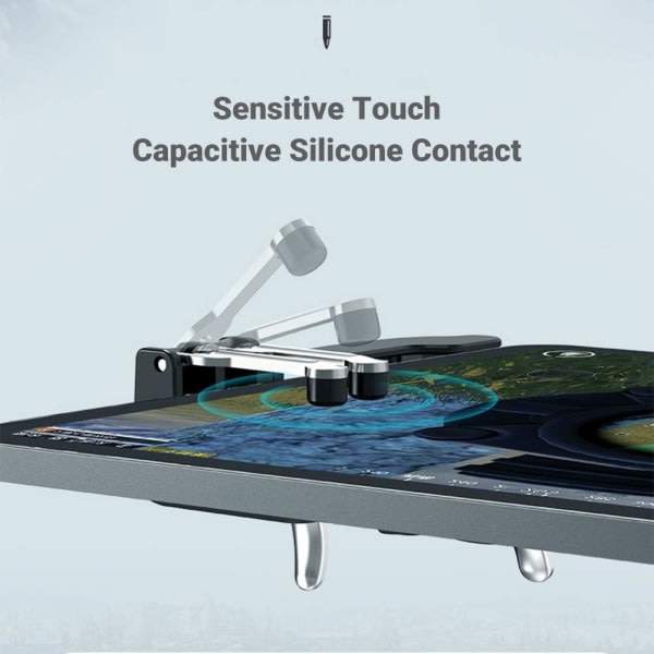 PUBG Gamepad för iPad Tablet Controller 4 Triggers Gamepad Joystick med roterande stativ för Android iOS Tablet med tjockleken mindre än 10 mm