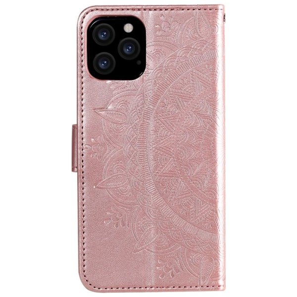 IC iPhone 12 Pro Max - Mandala Læder Etui - Roséguld Roséguld Roséguld