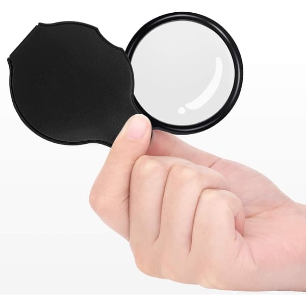IC 5 stk 10x Mini Forstørrelsesglas Foldbar Lommeforstørrelse