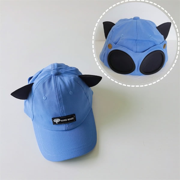 IC Söta Cat Ears Aviator Glasögon Baseball Cap Solglasögon