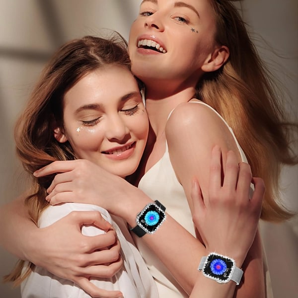 2-pack fodral kompatibel med Apple Watch Case 40 mm for kvinner, Bling IC