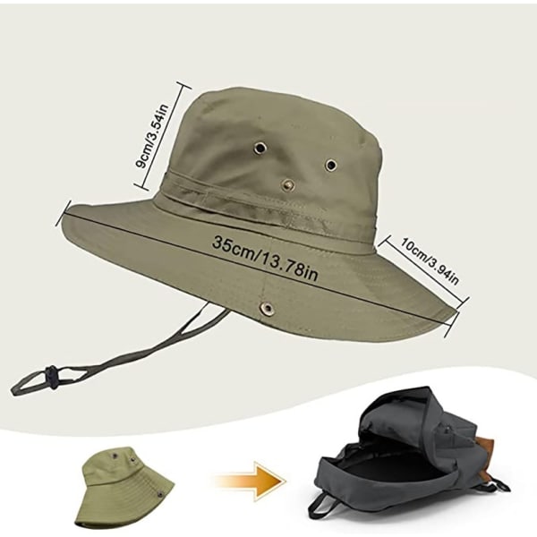IC Solhatt for Herr og Dame UV-beskyttelse Sammenleggbar Safarihatt