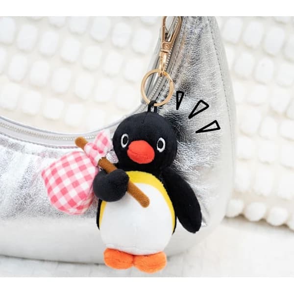 Pingu Rejsende Plys Taske Charm Nøglering Nøglekæde Tilbehør Sød Pingvin