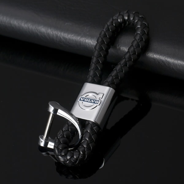 Volvo nyckelring i vävt läder (svart, one size) - varastossa IC