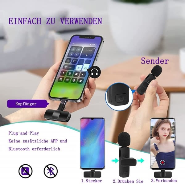 IC Lavalier Mikrofon Mini Mikrofon Bluetooth