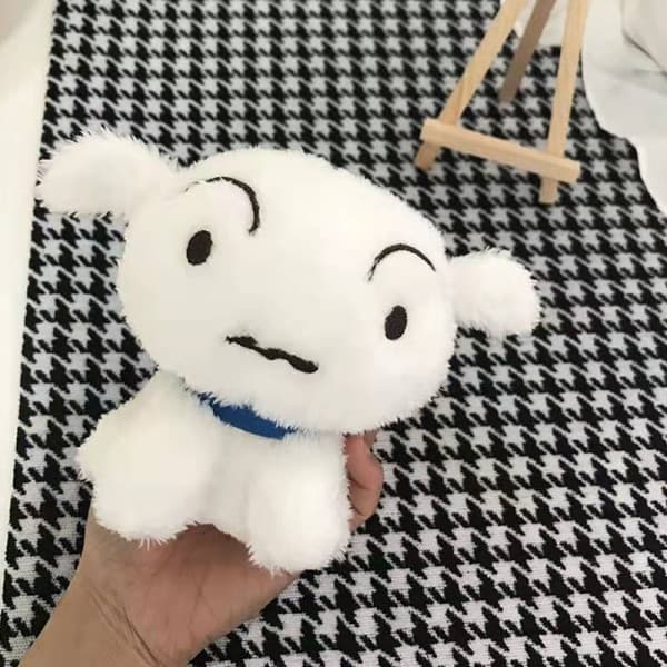 IC 10CM Crayon Shinchan Nøglering Shiro Hvid Hund Studenter Rygsæk