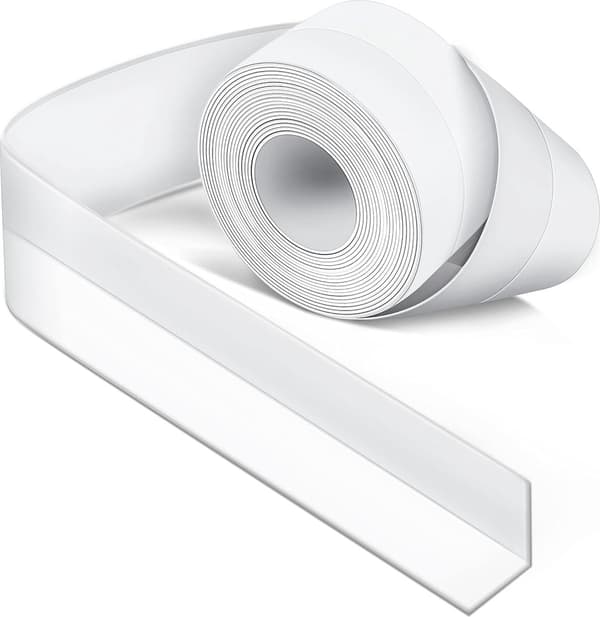 Silikon tätningsband för badrum, 2 stycken 3,8x320cm, vit, mögelresistent vattentät