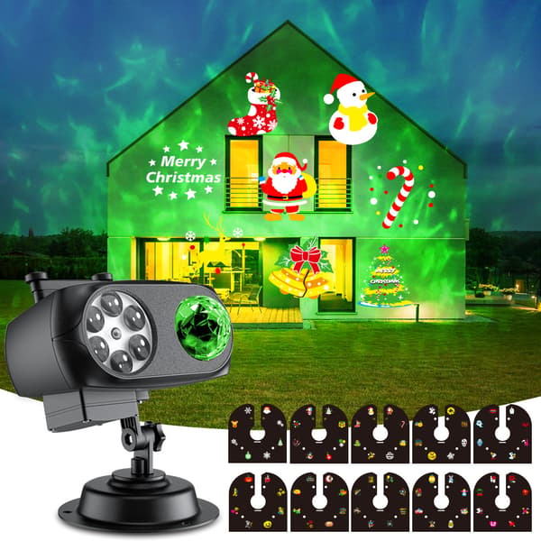 Projektorlampe Jul Halloween - 10 kort - IP44 - fjernkontroll