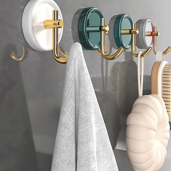 Self-adhesive hook without nails, multifunctional wall-mounted towel storage hook, creamy-white Creamy-white