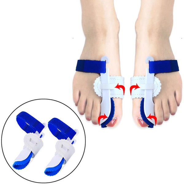 IC Hallux Valgus Korrigering 2 par Hallux Valgus Korrigering Stor tå Justerbar erme for menn og kvinner