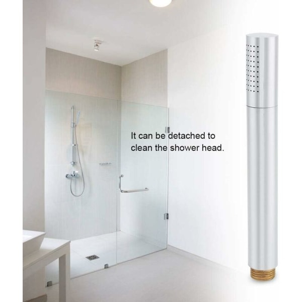 IC Polerat sølv koppar cylindrisk håndholder brushoved til badeværelset