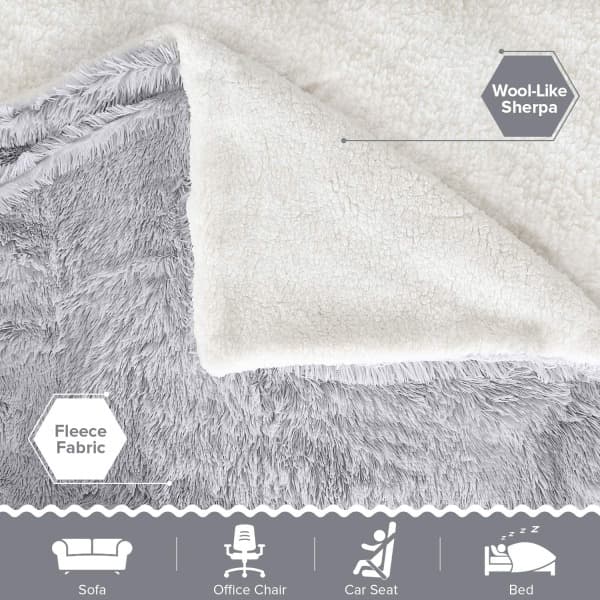 IC Hyggelig tæppe pels tæppe levende tæppe mikrofiber mikrofiber Grå