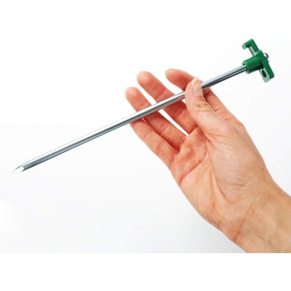 IC 16x teltplugger i stål - holdbare lange plugger med plasthode for camping