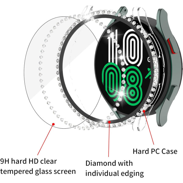 6 st Bling Hard PC- case härdat glasskärm Kompatibel med IC