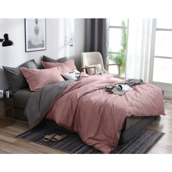 IC Vändbara sängkläder Uni Uni färger mikrofiber sängkläder set 3 200x200cm+2x50x70cm