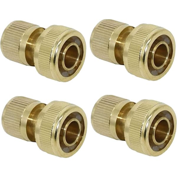 19mm (3/4\") Mässingsslangkoppling Snabbkoppling Trädgårdsslangkopplingar (4-pack)
