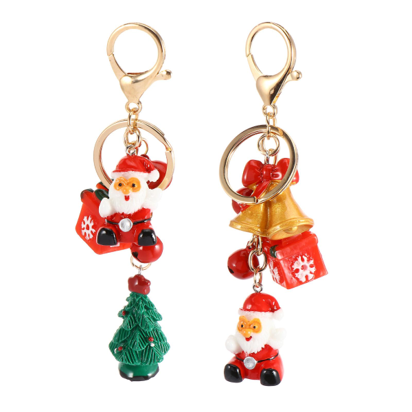 2st Bedårande jultema väska dekor Nyckelringar Väska hängande nyckelhållare dekor IC