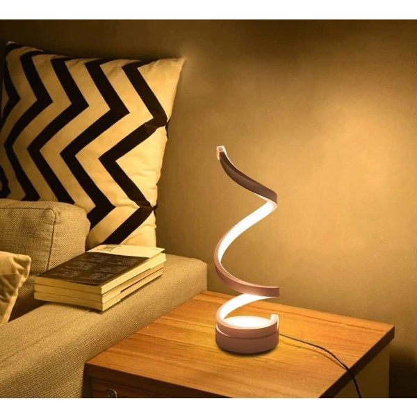 IC LED Spiral Sengelampe 19W varm hvid øjenbeskyttelse Lysstyrke (guld)