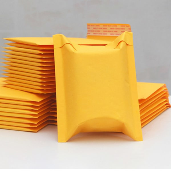 IC Stark klibbighet gul kraftpappersbubbla Kuvert Väskor Prot 12x18cm