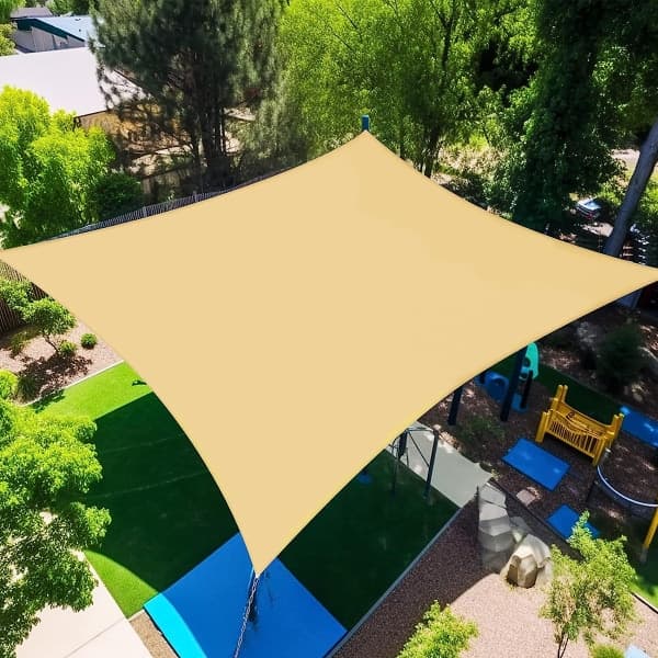 IC 2X2,5m Solskjerm Seilmarkise Permeabelt Stoff Pergola gul