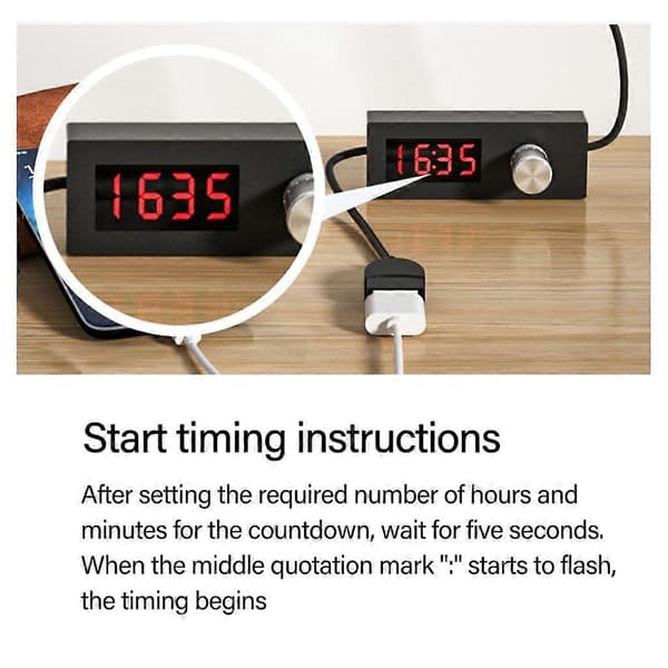USB Strøm Av Timer Bryter Kontrollkabel for Hjemmeelektronikk Enkel Installasjon
