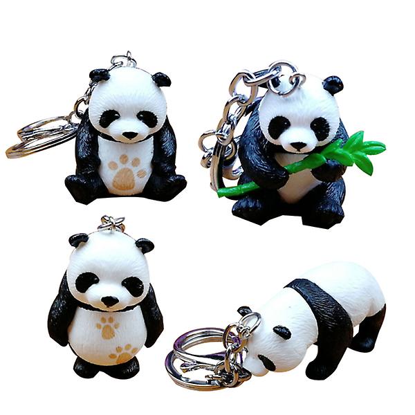 4st Pandaformad nyckelring Djurnyckelring till väska Nyckelring Turism Suvenirpresenter Nyckelringar 5,7*3cm IC