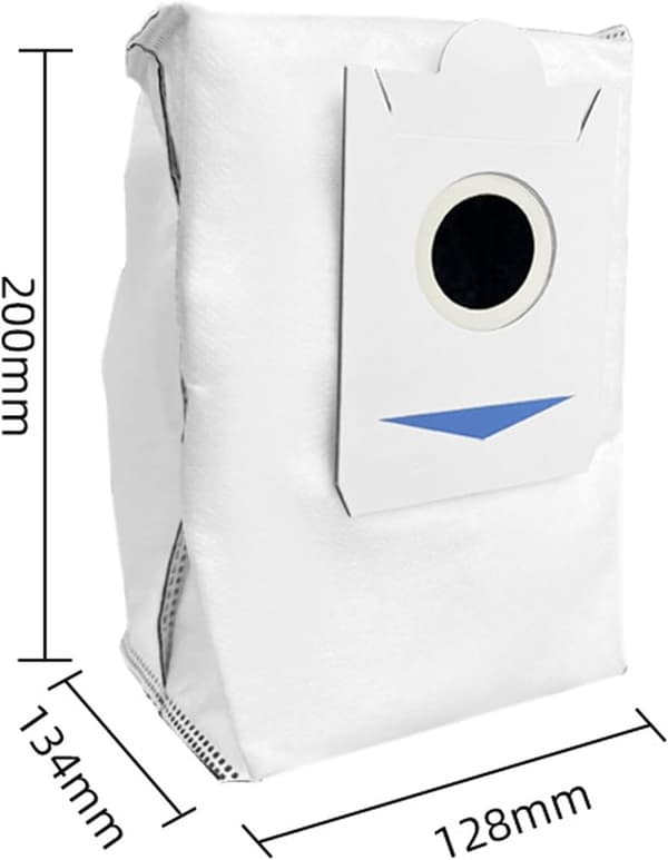12 robotdammsugarpåsar, hög kapacitet, verktygsfritt byte, för Ecovacs T30S, T30S Pro, X5 Omni, X2 Omni, X2 Pro