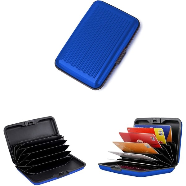 IC Korthållare ja alumiini RFID-skydd Blue