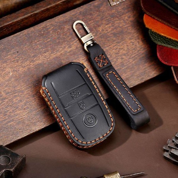 Lyxigt case Cover Fob Protector Nyckelringstillbehör för Kia Sportage R K5 K4 K2 Kx3 Seltos Nyckelringshållarväska，svart IC