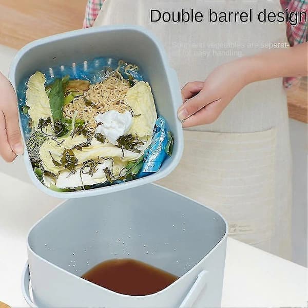 Compost Bin - for everyday organic waste in the kitchen - Odor-proof - Removable inner container - Organic