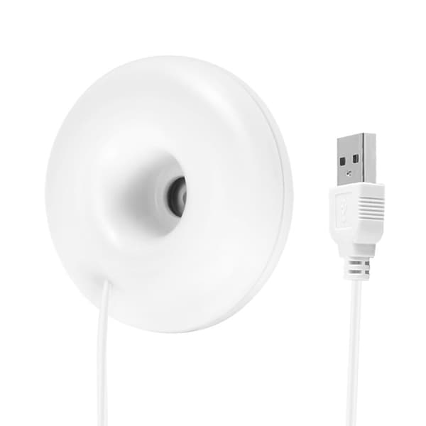 Hvid Donut Form USB Luftfugter til Kontor Kreativ Mini Bærbar Luftfugter Luftrenser