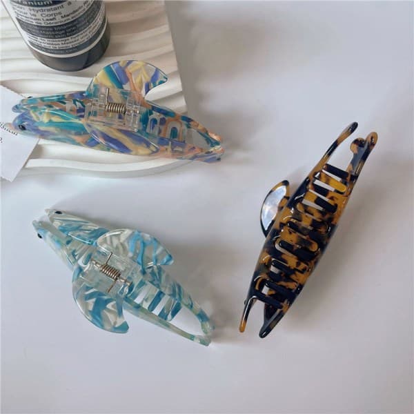 IC Dolphin Hiuskynsi Acetat Hiusklipsit ja Claw Clip Suosittu H 01