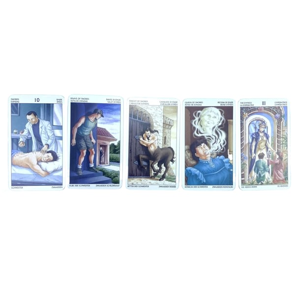 IC Tarot af de 78 Døre Kort Profeti Skæbne Divination Dæk Familie Multifarvet én størrelse