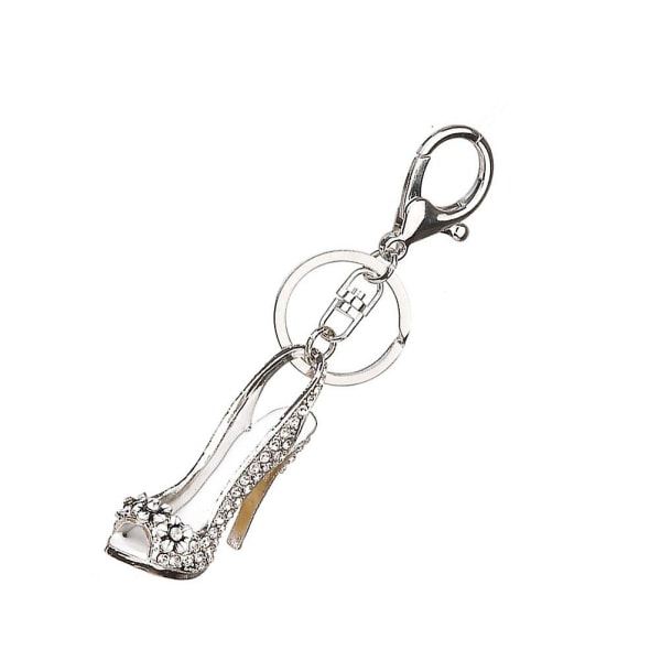 1 st Novel Crystal Rhinestone Keychain Bag Nyckelring för familjer vänner Silver IC