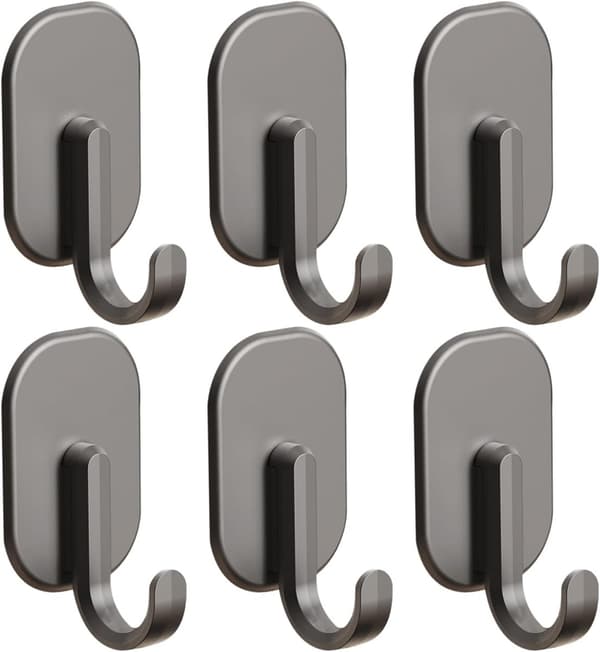 Magneettikoukut - 3.8*3.2*6.5 cm - Magneetti koukulla, keittiökoukku, jääkaappikoukku - Monitoiminen, helppo asentaa - Kodin tarvikkeet - Musta