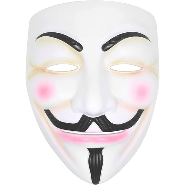 IC 3-pakks maske sett – Voksen Halloween-kostyme i gull, hvitt og svart | Hackerantrekk for venner