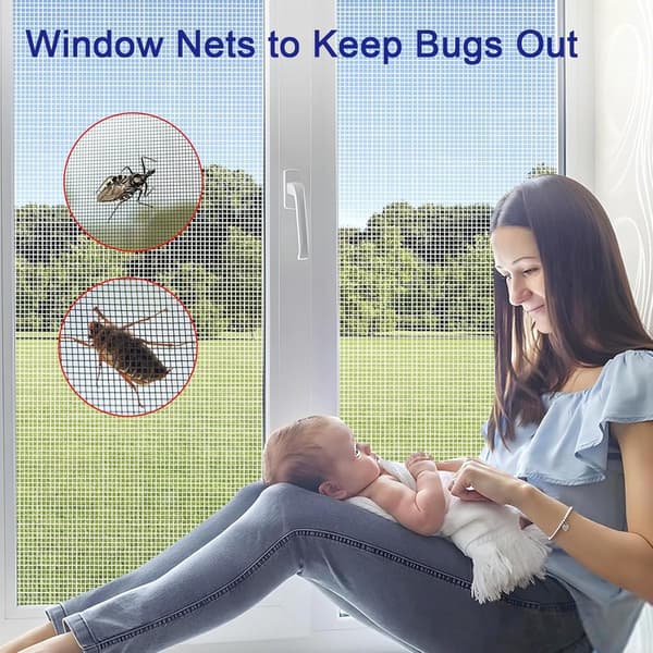 Replacement Net - Pets - 120 - 250 - cm - White - Scratch Resistant - Universal - Window Net - Insert Window Net - Fiberglass Window Net