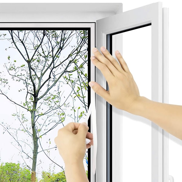 IC universelt vindu transparent myggnett/vaskbart myggnett/justerbart insektsnett, vindusstørrelse 60*80cm