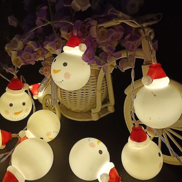 Julljus 20 /40 LED-ljus Batteridrivna Xmas Tree String Lights julesnemand 3m 20 lys