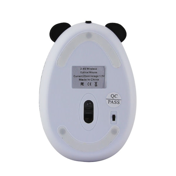 Trådlös mus Bluetooth Panda-mus, bärbara mobila optiska pandamöss, mindre brus Trådlös söt pandamus, 1 st svart